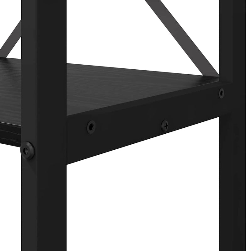 vidaXL Könyvespolc Fekete tölgy 80 x 30 x 120 cm Faanyag