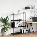 vidaXL Könyvespolc Fekete tölgy 80 x 30 x 120 cm Faanyag