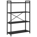 vidaXL Könyvespolc Fekete tölgy 80 x 30 x 120 cm Faanyag