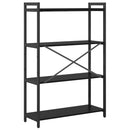 vidaXL Könyvespolc Fekete tölgy 80 x 30 x 120 cm Faanyag