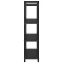 vidaXL Könyvespolc Fekete tölgy 80 x 30 x 120 cm Faanyag