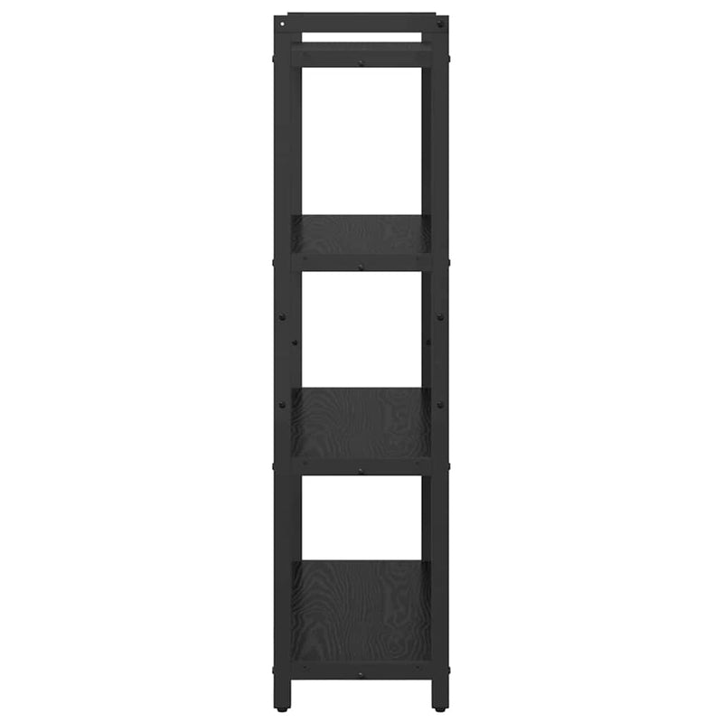 vidaXL Könyvespolc Fekete tölgy 80 x 30 x 120 cm Faanyag