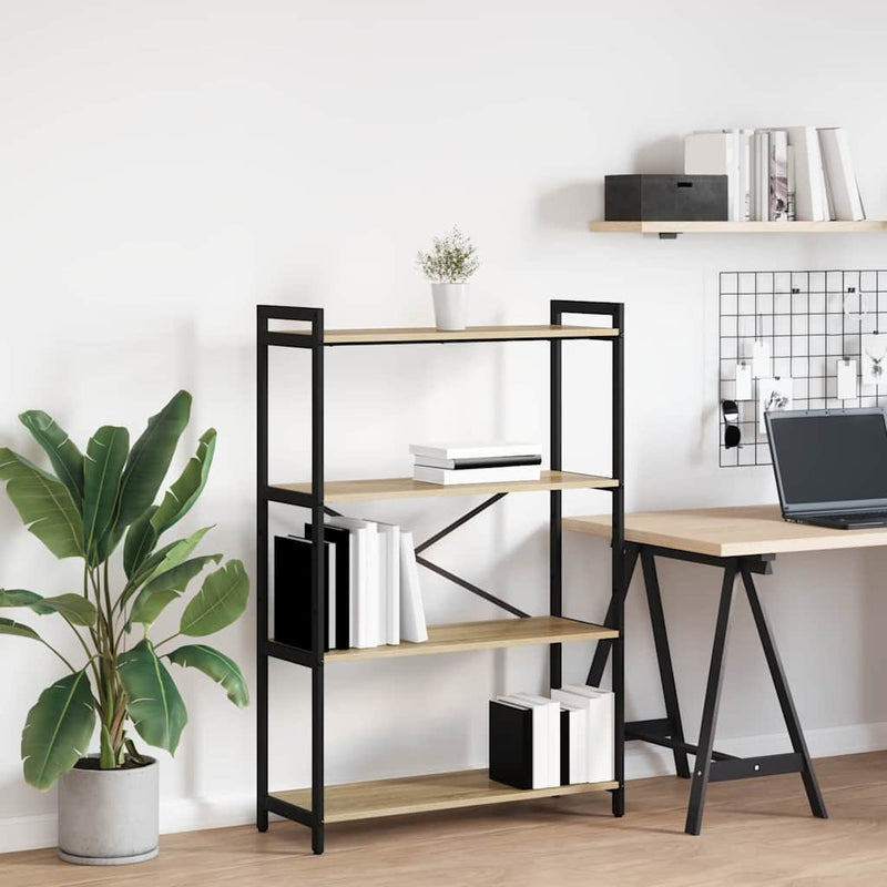 vidaXL Könyvespolc Sonoma tölgy 80 x 30 x 120 cm Faanyag