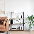 vidaXL Könyvespolc Sonoma tölgy 80 x 30 x 120 cm Faanyag