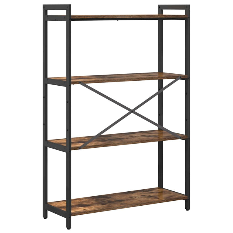 vidaXL Könyvespolc Füstölt tölgy 80 x 30 x 120 cm Faanyag