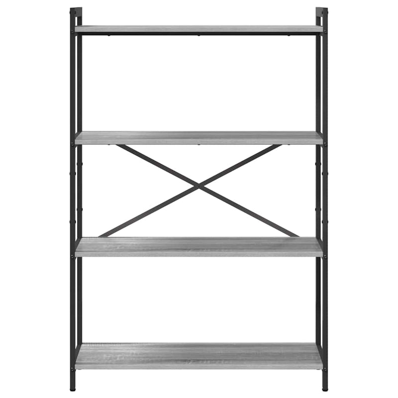 vidaXL Könyvszekrény Szürke sonoma 80 x 30 x 118 cm Faanyag