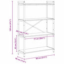 vidaXL Könyvespolc Artisan tölgy 80 x 30 x 120 cm Faanyag