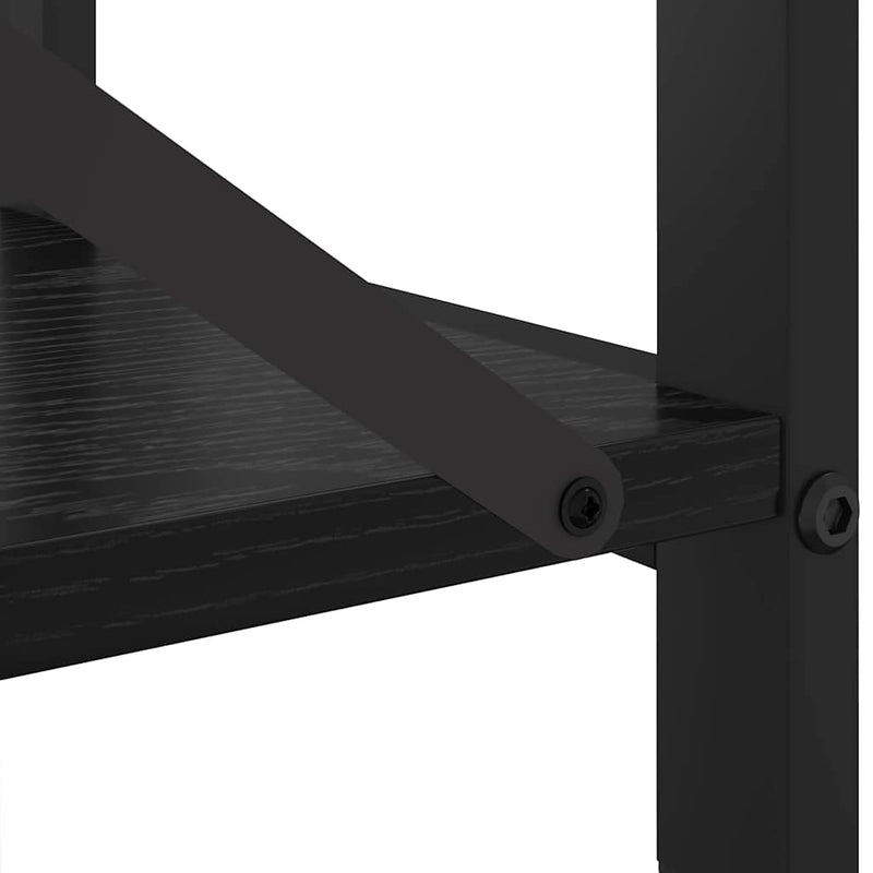 vidaXL Könyvespolc Fekete tölgy 80 x 30 x 85 cm Faanyag