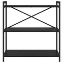 vidaXL Könyvespolc Fekete tölgy 80 x 30 x 85 cm Faanyag