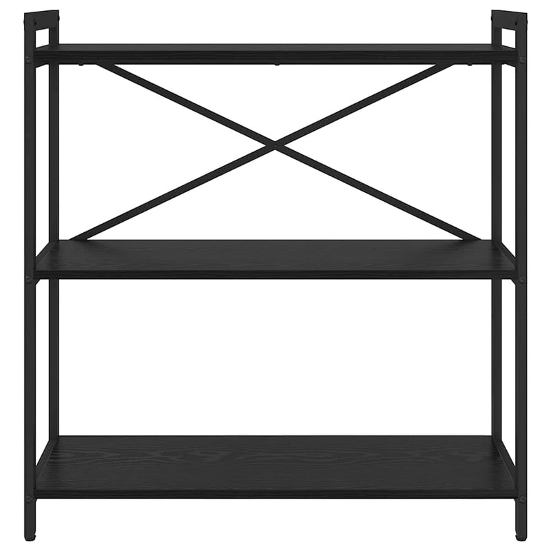 vidaXL Könyvespolc Fekete tölgy 80 x 30 x 85 cm Faanyag