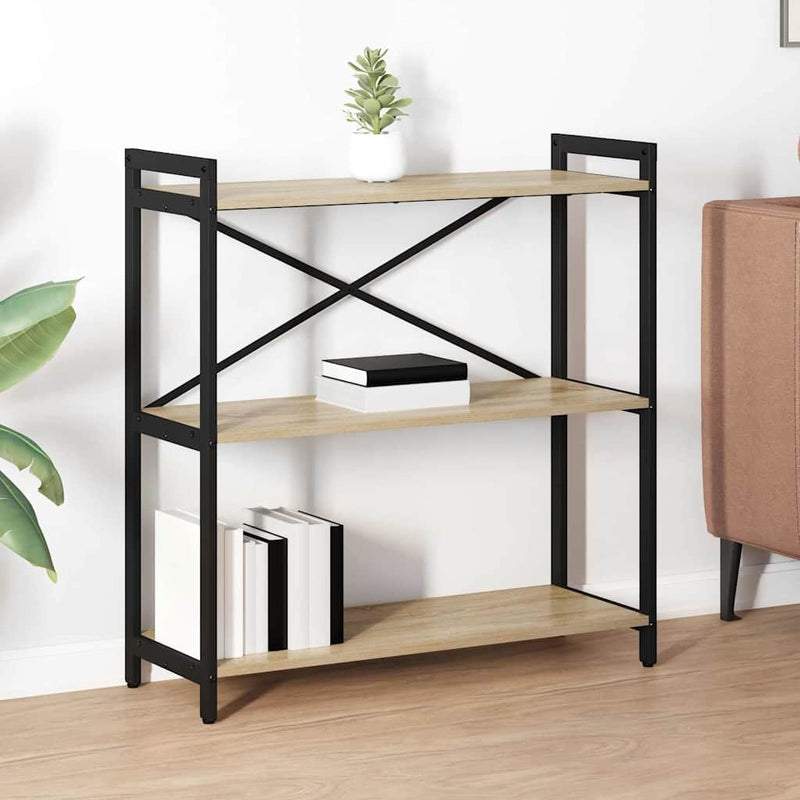 vidaXL Könyvespolc Sonoma tölgy 80 x 30 x 85 cm Faanyag