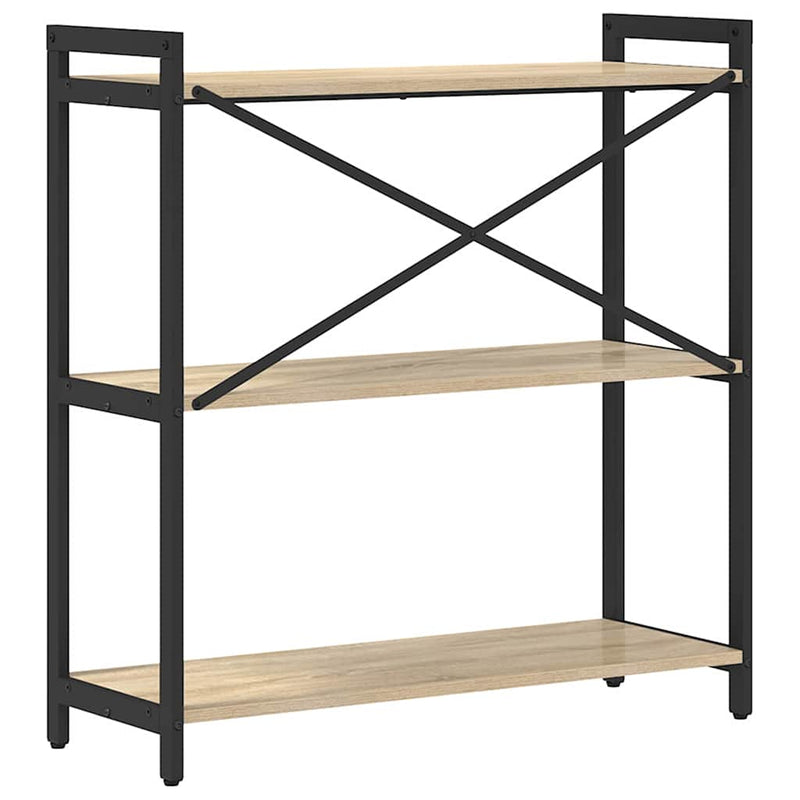 vidaXL Könyvespolc Sonoma tölgy 80 x 30 x 85 cm Faanyag