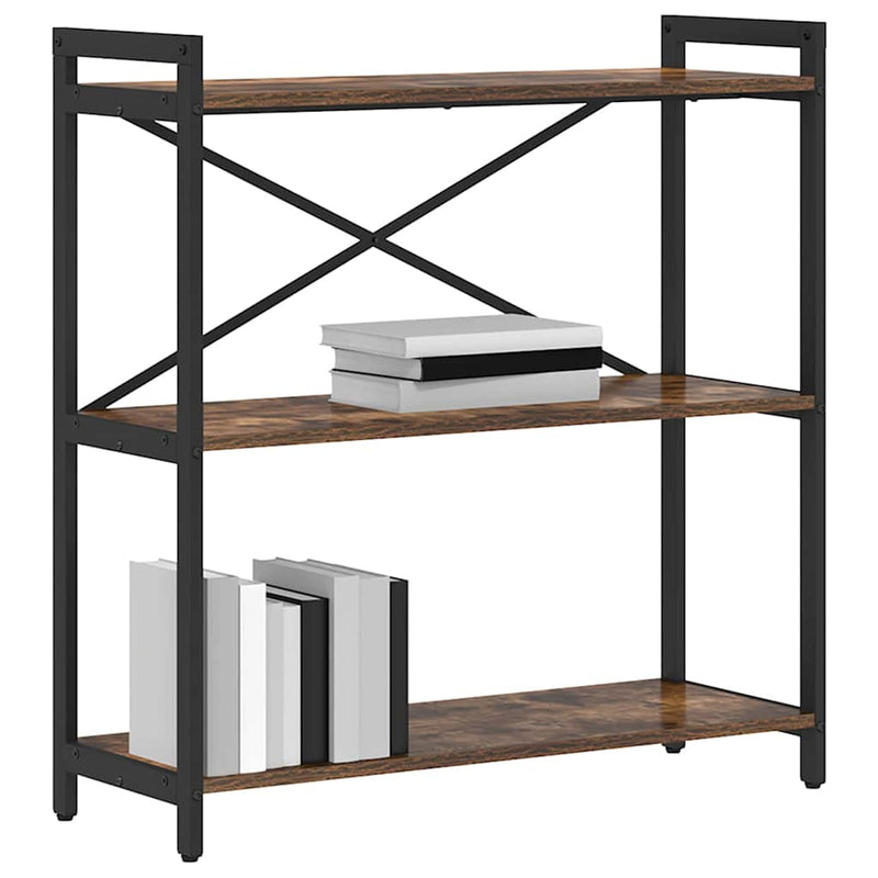 vidaXL Könyvespolc Füstölt tölgy 80 x 30 x 85 cm Faanyag