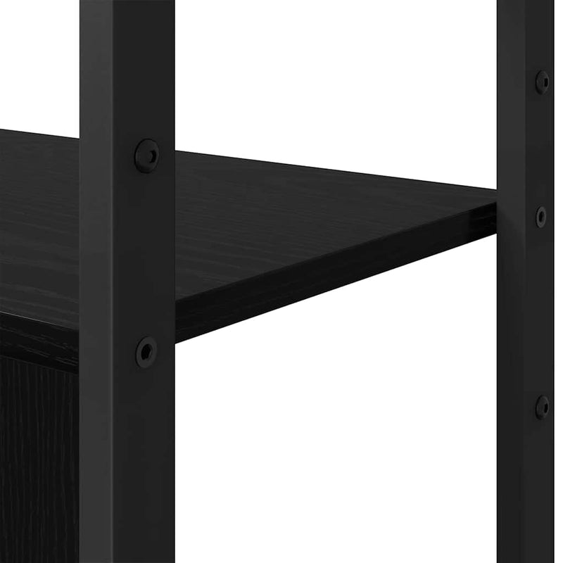 vidaXL Könyvespolc Fekete tölgy 80 x 30 x 155,5 cm Faanyag