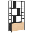 vidaXL Könyvespolc Fekete tölgy 80 x 30 x 155,5 cm Faanyag