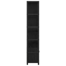 vidaXL Könyvespolc Fekete tölgy 80 x 30 x 155,5 cm Faanyag