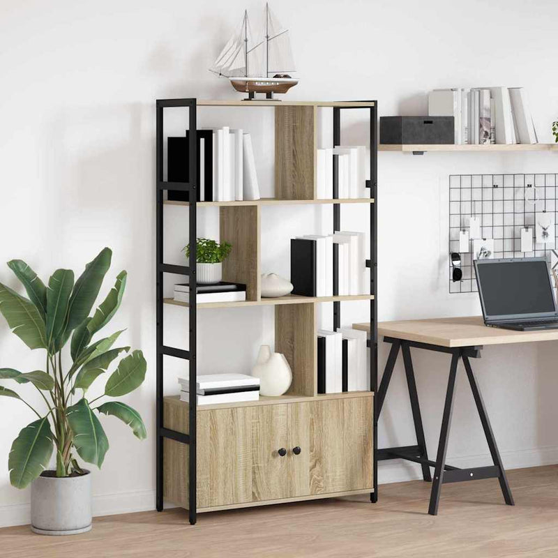 vidaXL Könyvespolc Sonoma tölgy 80 x 30 x 155,5 cm Faanyag