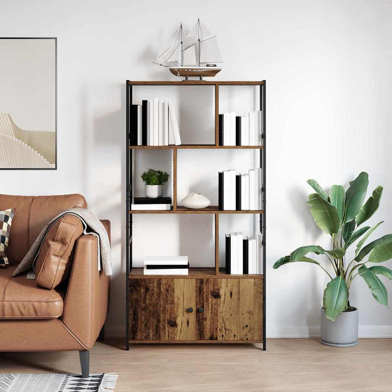 vidaXL Könyvespolc Régi fa 80 x 30 x 155,5 cm Faanyag