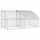 vidaXL Csirkeketrec Ezüst 400 x 200 x 198.5 cm Horganyzott acél