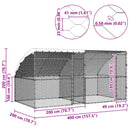 vidaXL Csirkeketrec 2 pcs Ezüst 400 x 200 x 200 cm Acél és PE