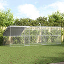 vidaXL Csirkeketrec 3 pcs Ezüst 600 x 200 x 200 cm Acél és PE