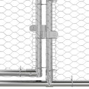 vidaXL Csirkeketrec 4 db Ezüst 800 x 200 x 200 cm Acél és PE