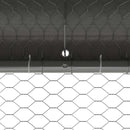vidaXL Csirkeketrec 4 db Ezüst 800 x 200 x 200 cm Acél és PE