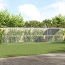 vidaXL Csirkeketrec 4 db Ezüst 800 x 200 x 200 cm Acél és PE