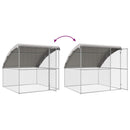 vidaXL Csirkeketrec 4 db Ezüst 800 x 200 x 200 cm Acél és PE