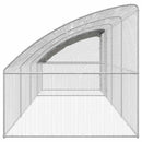 vidaXL Csirkeketrec Ezüst 800 x 200 x 198.5 cm Horganyzott acél