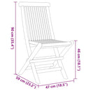 vidaXL Kert étkező szett 7 pcs Barna Tömör Teakfa