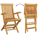 vidaXL Kert étkező szett 5 pcs Barna Tömör tíkfa