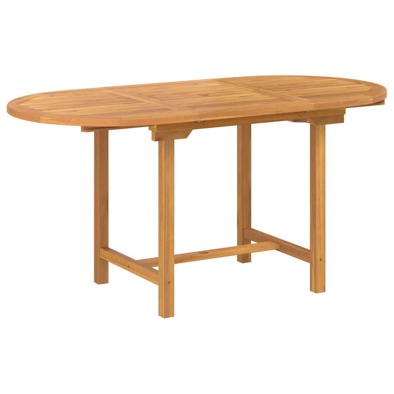 vidaXL Kert étkező szett 7 pcs Barna 160 x 80 x 75 cm Tömör tíkfa