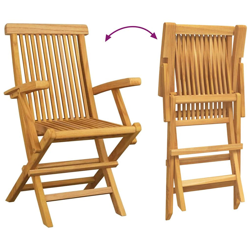 vidaXL Kert étkező szett 7 pcs Barna 160 x 80 x 75 cm Tömör tíkfa