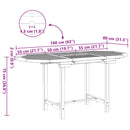 vidaXL Kert étkező szett 7 pcs Barna Tömör Teakfa