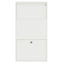vidaXL Csomagzáró doboz tárolóval ajtóval Fehér 44 x 22 x 82 cm Acél
