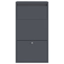 vidaXL Csomagzáró doboz tárolóval zárral Antracit 44 x 22 x 82 cm Acél