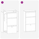 vidaXL Csomagzáró doboz zárral Ezüst 44 x 22 x 82 cm Rozsdamentes acél