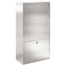 vidaXL Csomagzáró doboz zárral Ezüst 44 x 22 x 82 cm Rozsdamentes acél