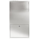 vidaXL Csomagzáró doboz zárral Ezüst 44 x 22 x 82 cm Rozsdamentes acél
