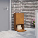 vidaXL Csomagzáró doboz Rozsdás 44 x 22 x 82 cm Időjárásálló acél