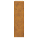 vidaXL Csomagzáró doboz Rozsdás 44 x 22 x 82 cm Időjárásálló acél
