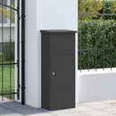 vidaXL Csomagzáró doboz tárolóval Fekete 44,5 x 29 x 110,5 cm Acél