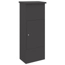 vidaXL Csomagzáró doboz tárolóval Fekete 44,5 x 29 x 110,5 cm Acél