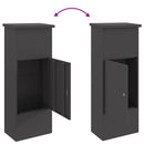 vidaXL Csomagzáró doboz tárolóval Fekete 44,5 x 29 x 110,5 cm Acél