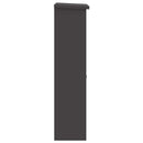vidaXL Csomagzáró doboz tárolóval Fekete 44,5 x 29 x 110,5 cm Acél