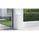 vidaXL Csomagzáró doboz tárolóval Fehér 44,5 x 29 x 110,5 cm Acél