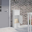 vidaXL Csomagzáró doboz tárolóval Fehér 44,5 x 29 x 110,5 cm Acél