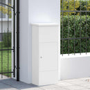 vidaXL Csomagzáró doboz tárolóval Fehér 44,5 x 29 x 110,5 cm Acél