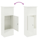 vidaXL Csomagzáró doboz tárolóval Fehér 44,5 x 29 x 110,5 cm Acél